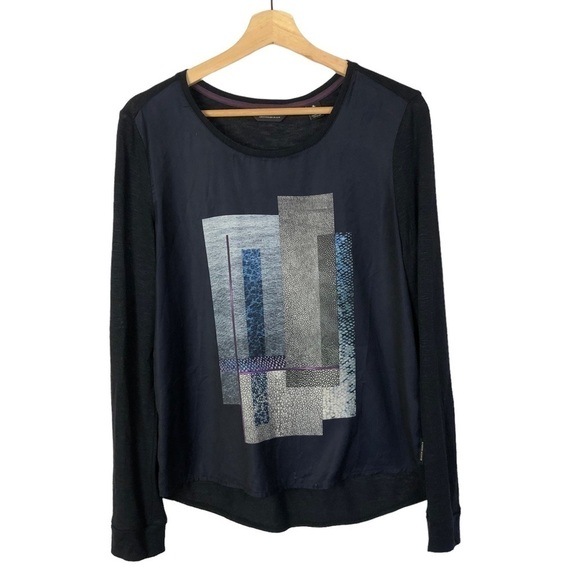 Scotch & Soda Tops - Scotch & Soda Maison Scotch Navy Blue Graphic Long Sleeve 2 M